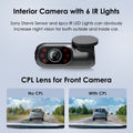 A139 3CH 3 Channel Dash Cam Front 2K 1440P + Interior 1080P + Rear 1080P 5GHz Wi - Fi GPS Dash Camera - Viofo - official