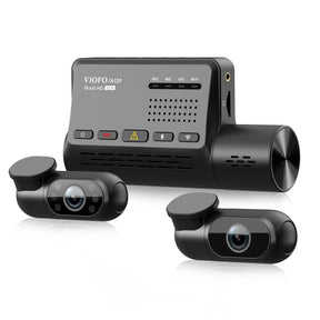 A139 3CH 3 Channel Dash Cam Front 2K 1440P + Interior 1080P + Rear 1080P 5GHz Wi - Fi GPS Dash Camera - Viofo - official
