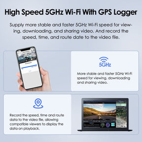 A139 3CH 3 Channel Dash Cam Front 2K 1440P + Interior 1080P + Rear 1080P 5GHz Wi - Fi GPS Dash Camera - Viofo - official