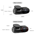 A139 3CH 3 Channel Dash Cam Front 2K 1440P + Interior 1080P + Rear 1080P 5GHz Wi - Fi GPS Dash Camera - Viofo - official