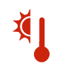 High temperature icon