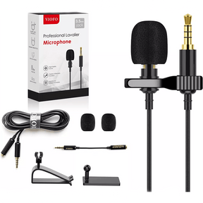 Universal Professional Lavalier Microphone Omnidirectional Mic for Smartphone, PC, Laptop, Camera, DSLR, Audio Recorder - Viofo - official