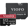 VIOFO 512GB Industrial Grade microSD Card, U3 A2 V30 High Speed Memory Card with Adapter, Support Ultra HD 4K Video Recording - Viofo - official