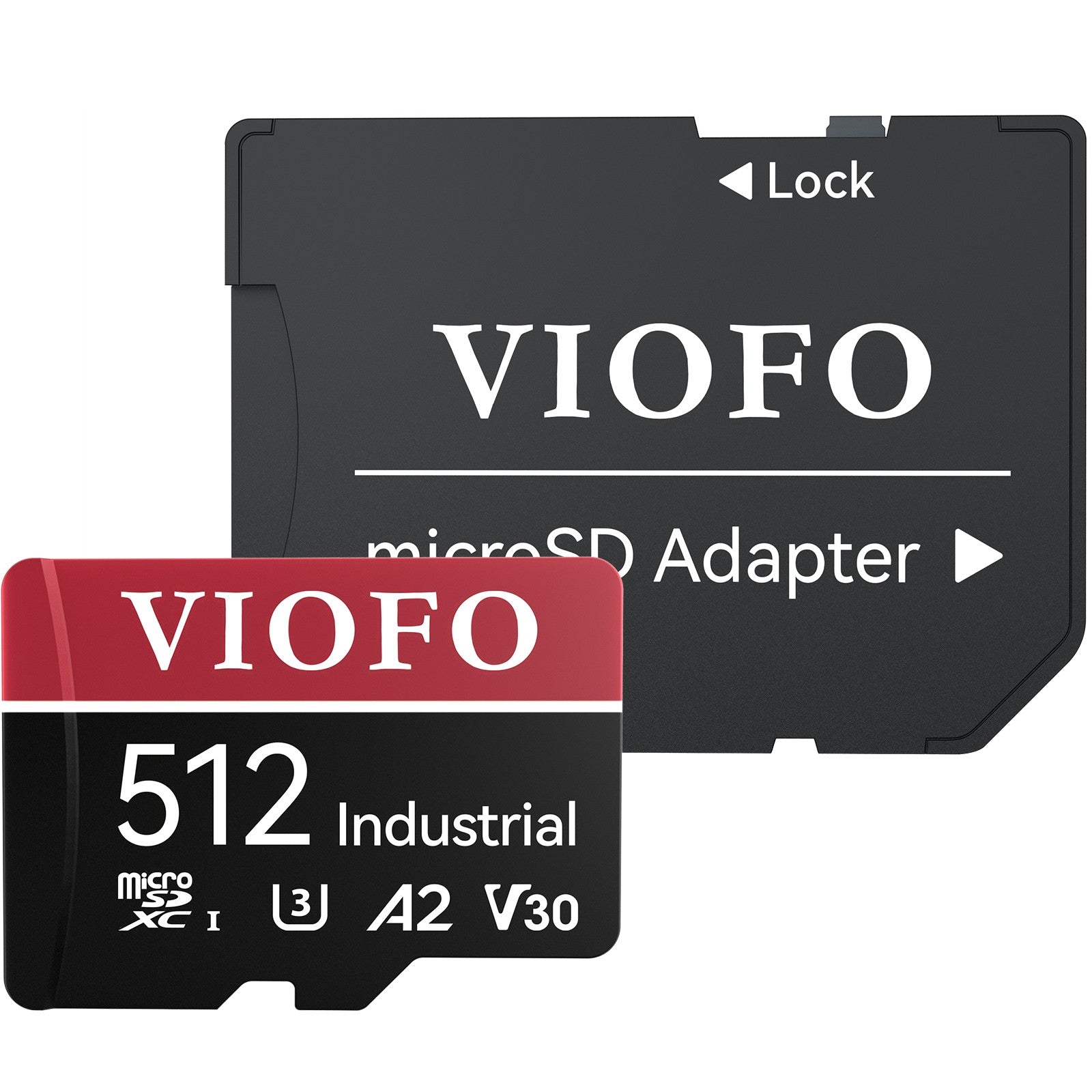 VIOFO 512GB Industrial Grade microSD Card, U3 A2 V30 High Speed Memory Card with Adapter, Support Ultra HD 4K Video Recording - Viofo - official