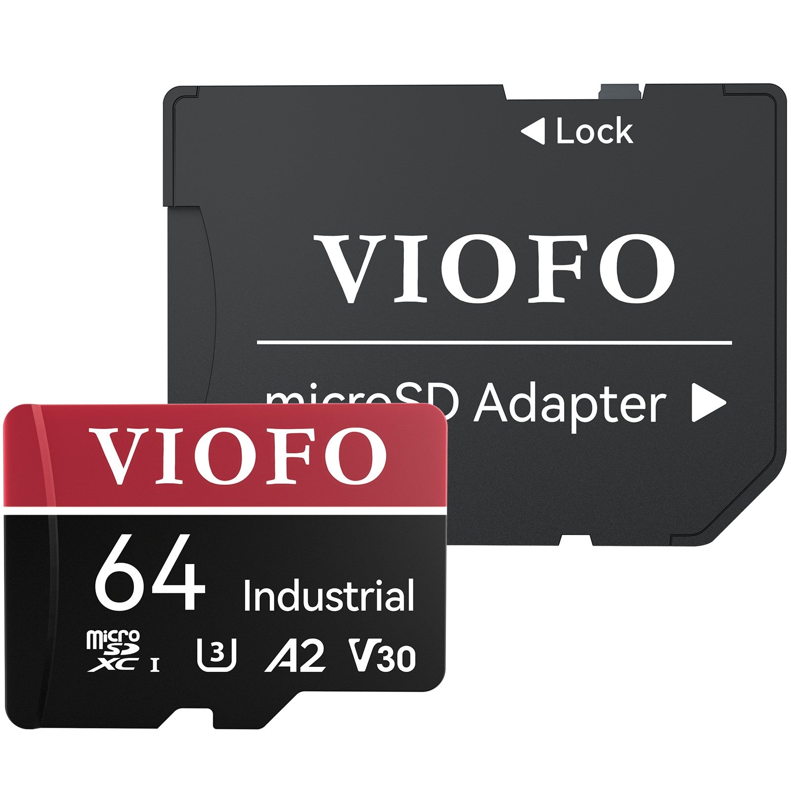 VIOFO 64GB Industrial Grade microSD Card, U3 A2 V30 High Speed Memory Card with Adapter, Support Ultra HD 4K Video Recording - Viofo - official