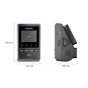 VIOFO A119M Pro 4K Dash Cam Dimensions