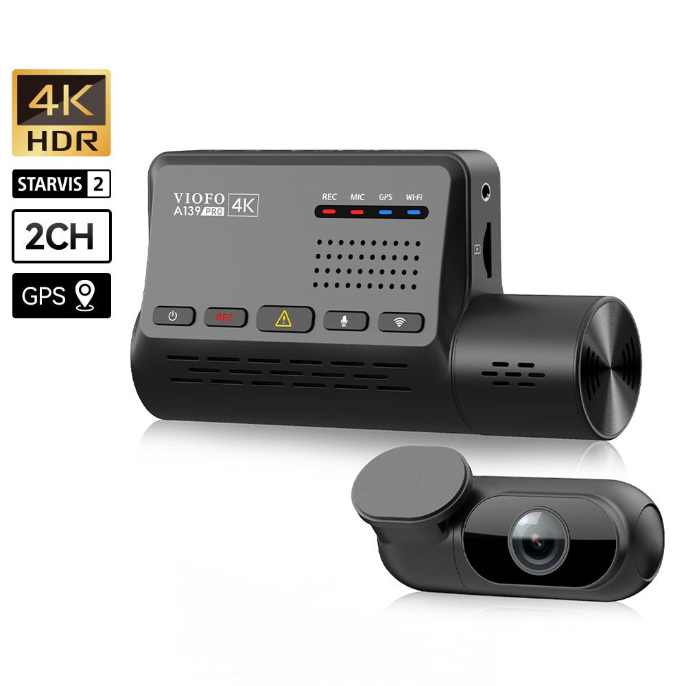 VIOFO A139 PRO 2CH First 4K HDR Front and Rear Dashcam with the Newest Sony STARVIS 2 IMX678 Sensor - Viofo - official
