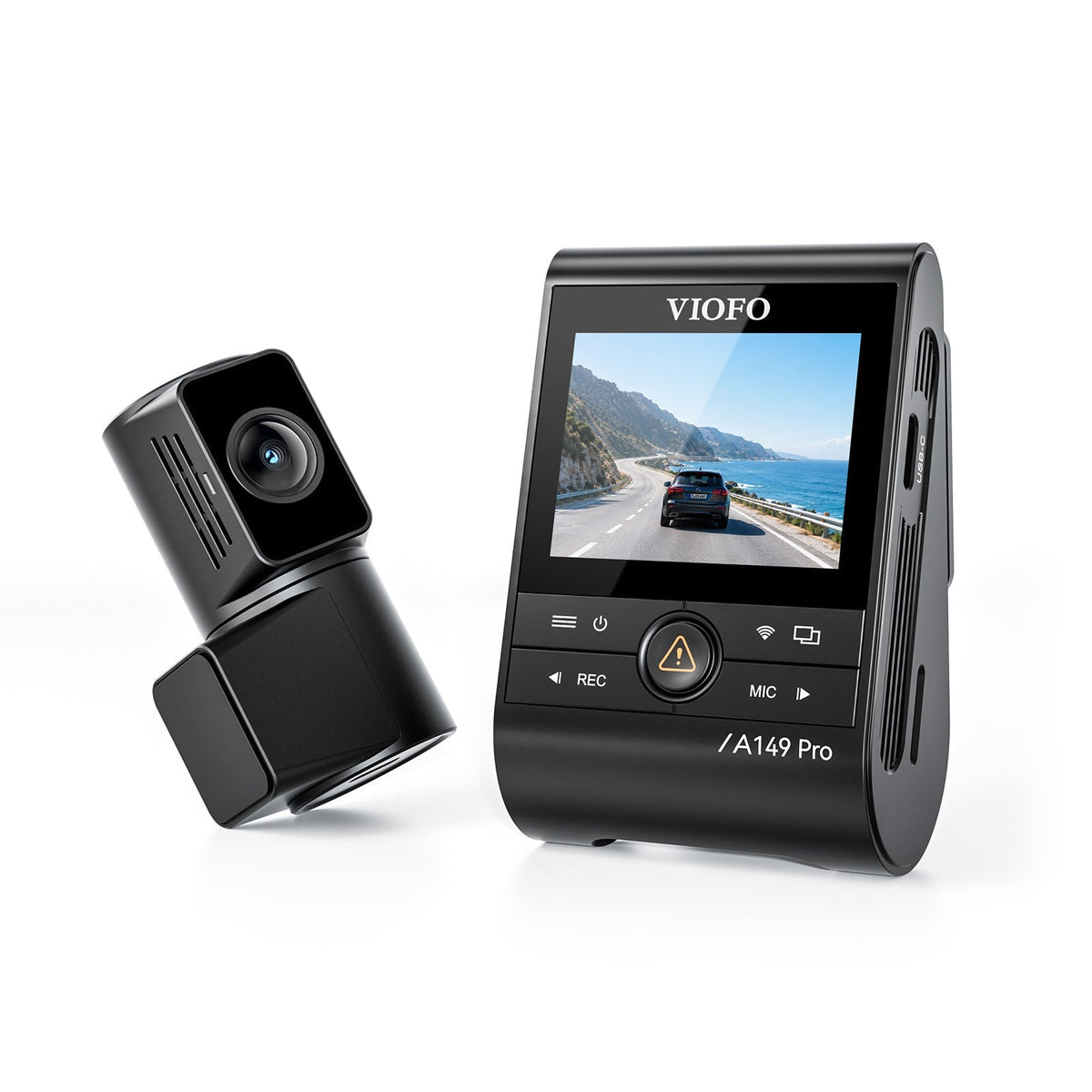 VIOFO A149 Pro 2CH Dash Cam - 4K Front + 1080P Rear with Dual Sony STARVIS 2 Sensors, Wi-Fi 6, Voice Control, GPS - VIOFO