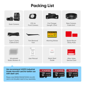 VIOFO A149 Pro Duo Dash Cam - 4K Front + 1080P Rear with Dual Sony STARVIS 2 Sensors, Wi-Fi 6, Voice Control, GPS - VIOFO
