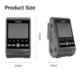 VIOFO A229 Plus 1CH 2K HDR Front Dash Cam with Sony STARVIS 2 IMX675 Sensor Voice Control 5GHz WiFi Ultra - Precise GPS - Viofo - official