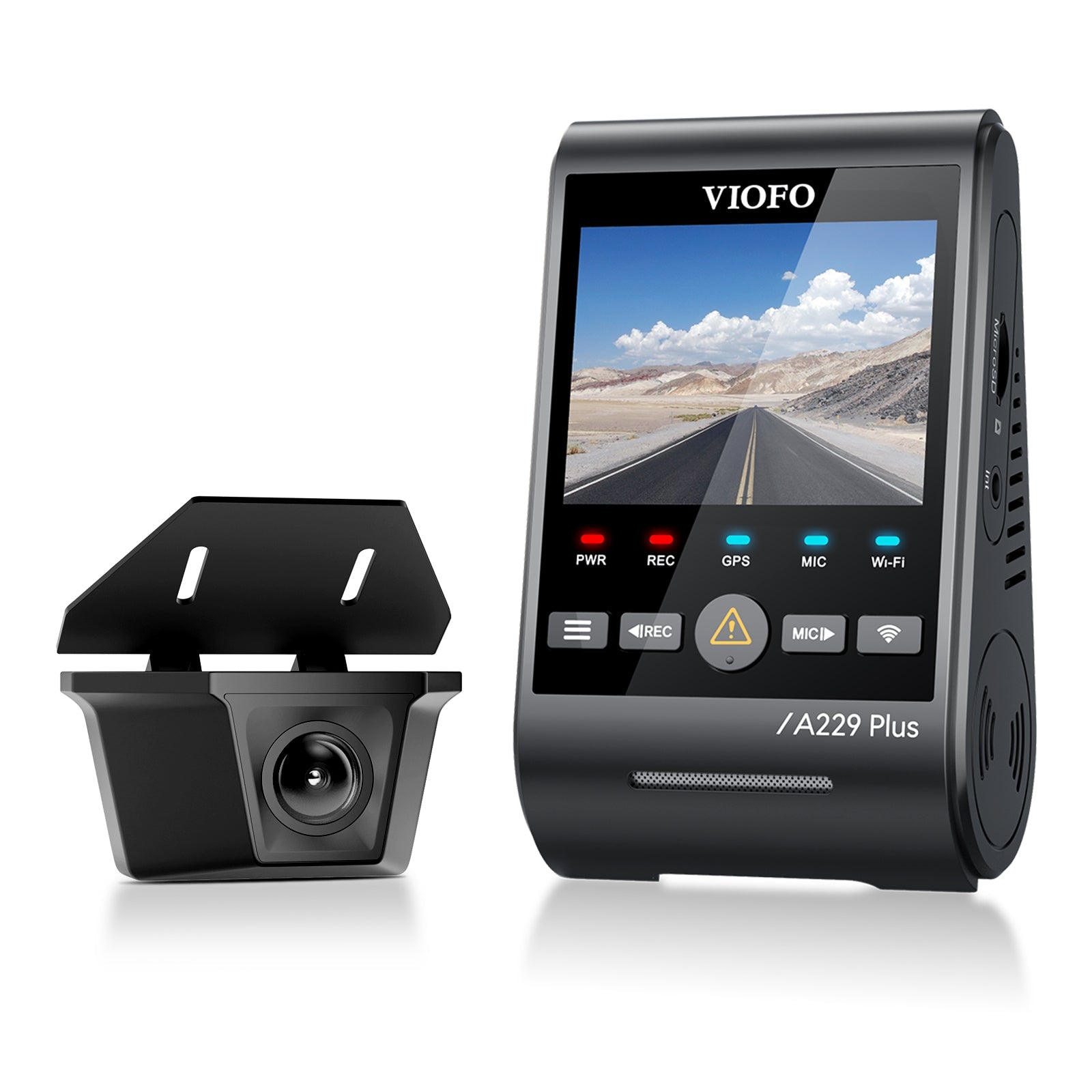 VIOFO A229 Plus Waterproof 2 Channels 2K Front Camera + 2K Waterproof Rear Camera