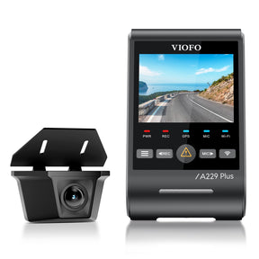 VIOFO A229 Plus - W 2CH 2K Front+2K Waterproof Rear Camera with Dual Sony STARVIS 2 Sensors, 2 - Channel HDR, Ultra Fast 5GHz Wi - Fi & Precise GPS, Smart Voice Control - Viofo - official