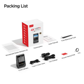 VIOFO A229 Pro 1CH 4K HDR Front Dash Cam with Sony STARVIS 2 IMX678 8MP Sensor Super Night Vision Voice Control 5GHz WiFi GPS - Viofo - official