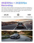 VIOFO A229 Pro 2CH Front and Rear 4K+2K HDR Dual Dash Cam with Sony STARVIS 2 Sensors Super Night Vision Voice Control - Viofo - official