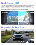 VIOFO A229 Pro 2CH Front and Rear 4K+2K HDR Dual Dash Cam with Sony STARVIS 2 Sensors Super Night Vision Voice Control - Viofo - official