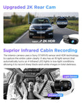 VIOFO A229 Pro 3CH 4K+2K+1080P HDR 3 Channels Car Dash Camera with Sony STARVIS 2 Sensors for Lyft Taxi Ridesharing Drivers - Viofo - official