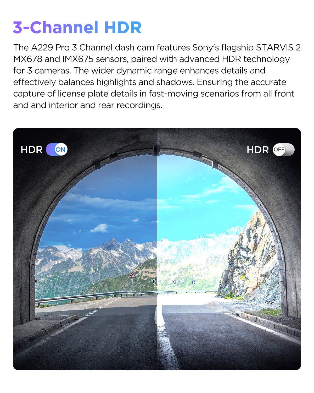 VIOFO A229 Pro 3CH 4K+2K+1080P HDR 3 Channels Car Dash Camera with Sony STARVIS 2 Sensors for Lyft Taxi Ridesharing Drivers - Viofo - official