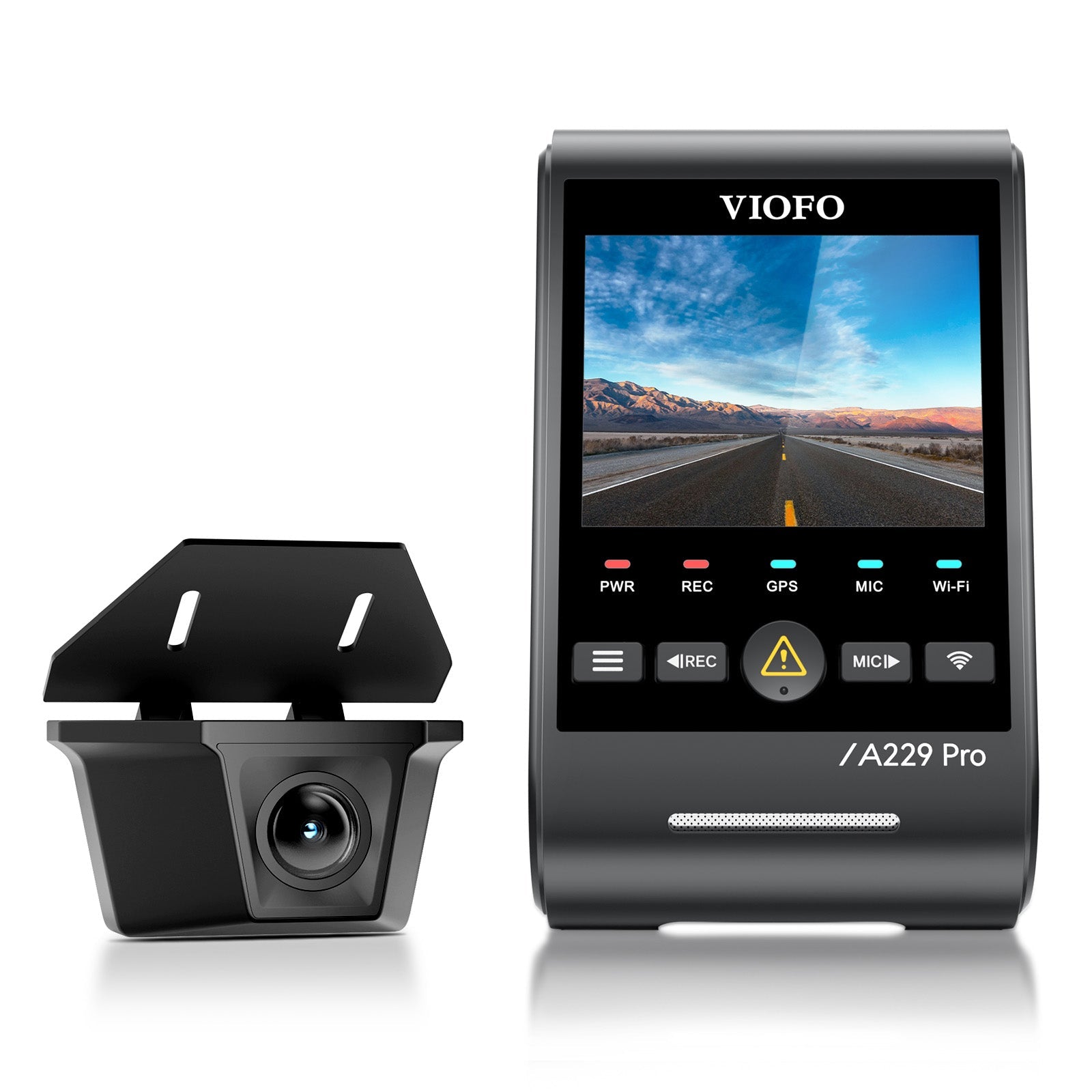 VIOFO A229 Pro Waterproof 2 Channels 4K Front Camera + 2K Waterproof Rear Camera with Dual Sony STARVIS 2 Sensors