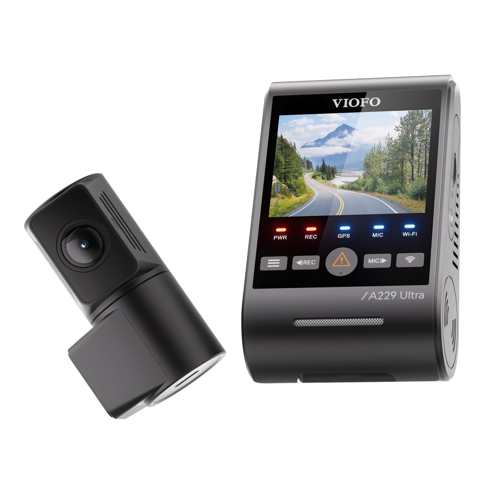 VIOFO A229 Ultra 2 Channels 4K Front+4K Rear Dashcam with Dual Sony STARVIS 2 Sensors, 2 - Channel 4K HDR, Ultra Fast 5GHz Wi - Fi & Precise GPS, Smart Voice Control