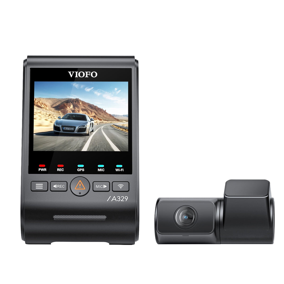 VIOFO A329 2CH First 4K 60FPS Front and 2K Rear Wi - Fi 6 Dash Cam HDR with Sony STARVIS 2 Sensors Support SSD Storage - Viofo - official