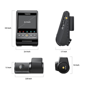 VIOFO A329 2CH First 4K 60FPS Front and 2K Rear Wi - Fi 6 Dash Cam HDR with Sony STARVIS 2 Sensors Support SSD Storage - Viofo - official