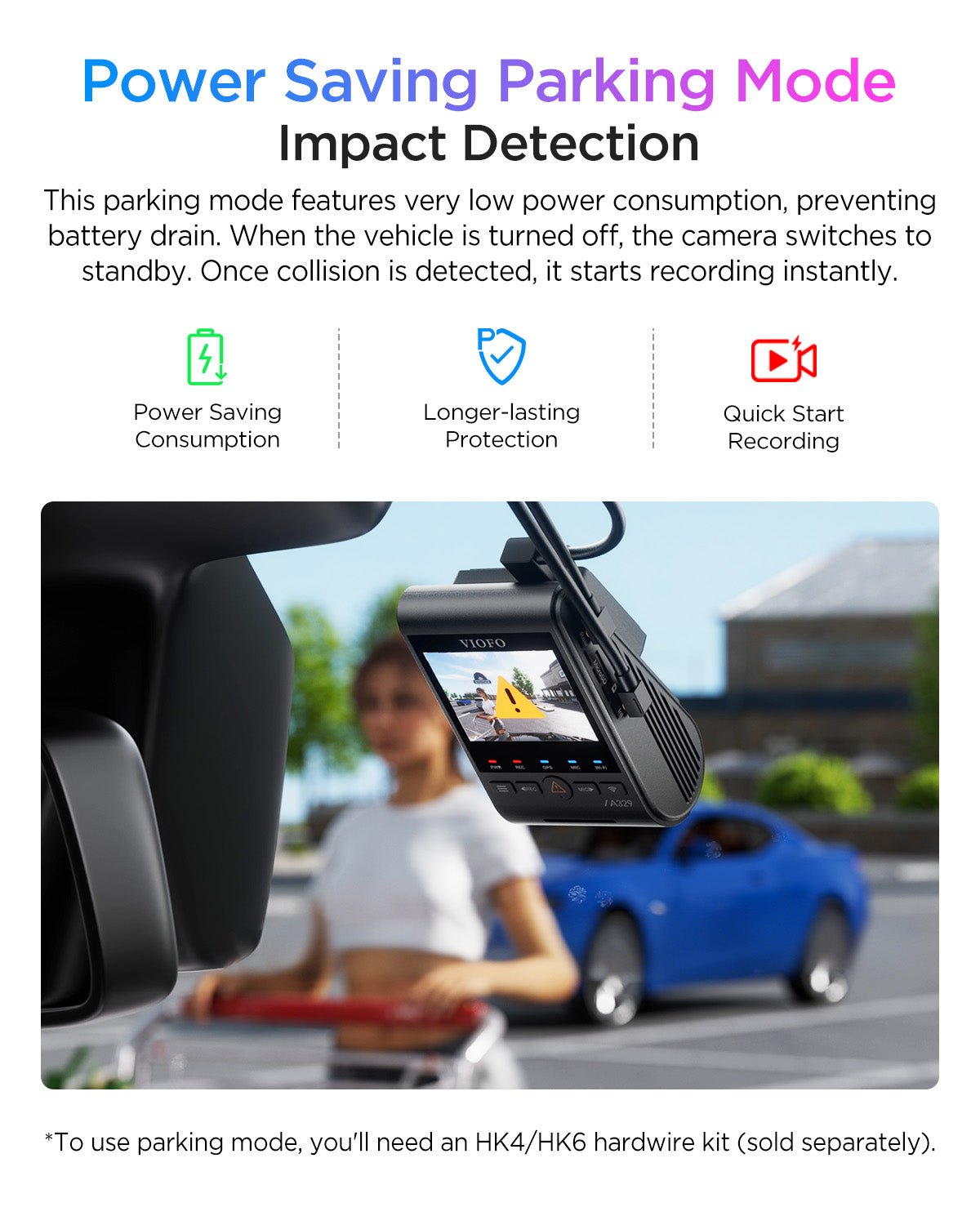 Introduction of the Low Power Impact Detection for the VIOFO A329S 2 Channels Dash Cam