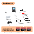 Packing List of VIOFO A329S 2CH IR Front and Interior Dash Cam