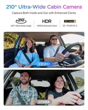 VIOFO A329S 3CH First 4K 30FPS Front+2K Wide 210° FOV Fisheye Cabin+2K Rear Dash Cam with STARVIS 2 Sensor 3 - Channel HDR, Support SSD Storage - Viofo - official