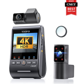 VIOFO A329S 3CH First 4K 30FPS Front+2K Wide 210° FOV Fisheye Cabin+2K Rear Dash Cam
