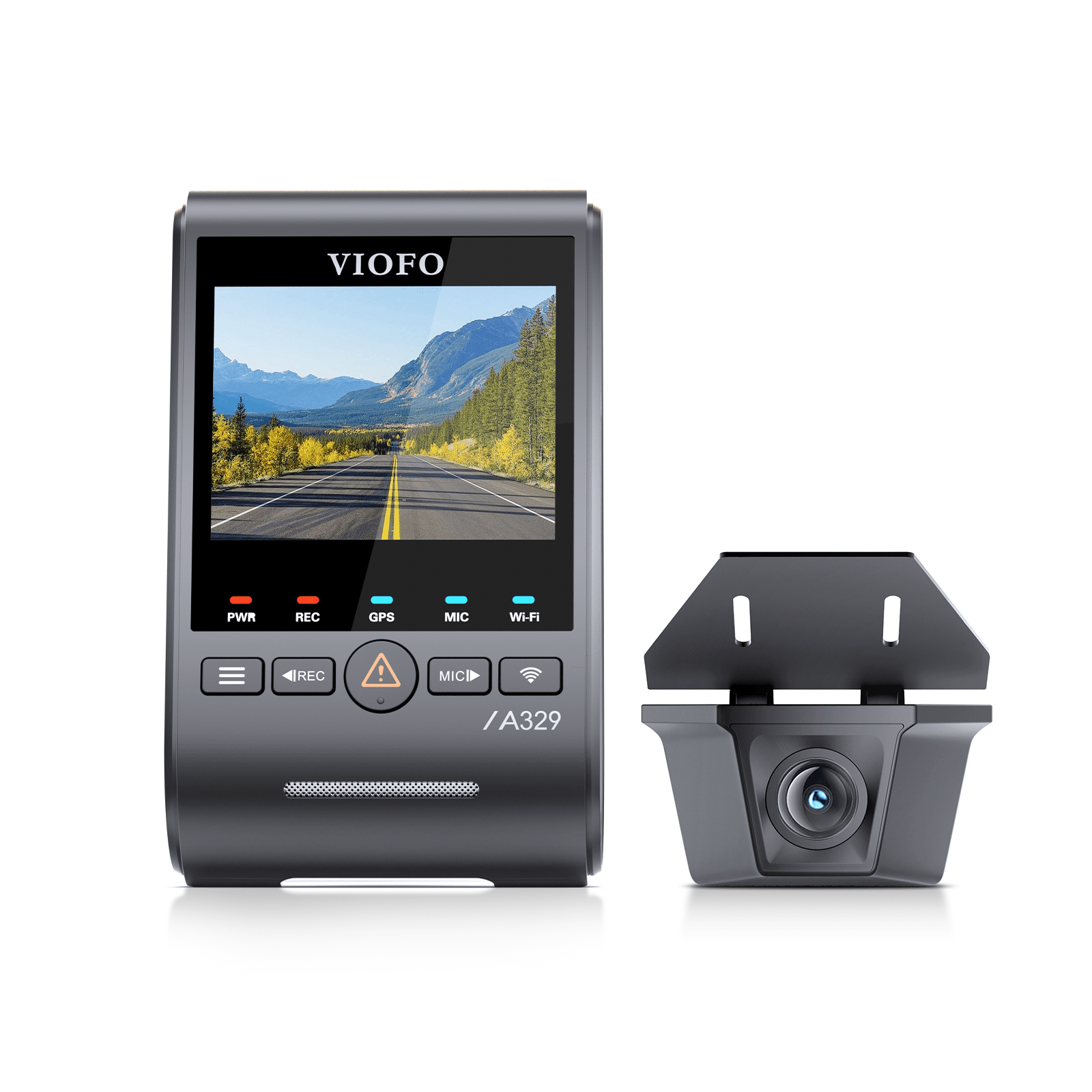 VIOFO A329SW 2 Channels 4K 60FPS Front Camera + 2K Waterproof Rear Camera with Sony STARVIS 2 Sensor