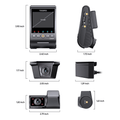 VIOFO A329SW 3-Channel cameras Size