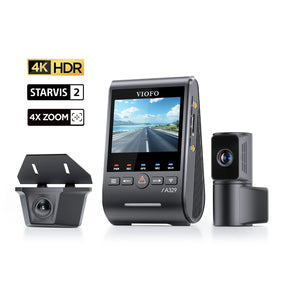 VIOFO A329TW 3CH 4K 30FPS Front+2K Telephoto Camera+2K Waterproof Camera, Sony STARVIS 2 Sensor HDR, Support SSD Storage, Low Power Impact Detection, Hybrid Parking Recording - Viofo - official