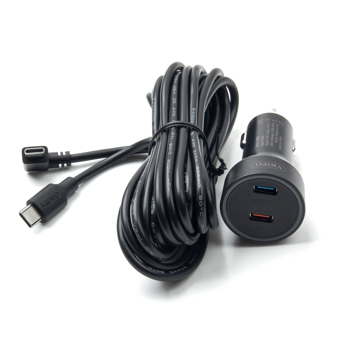VIOFO D6000 Type - C Dual USB Cigarette Car Charger for A329/A329S/A229 Ultra Dashcam - Viofo - official
