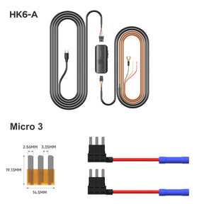 VIOFO Type-C HK6-A ACC Hardwire Kit for A149 Pro, Supports Hybrid Parking Mode, Automatic Voltage Display, Low Power Consumption - VIOFO