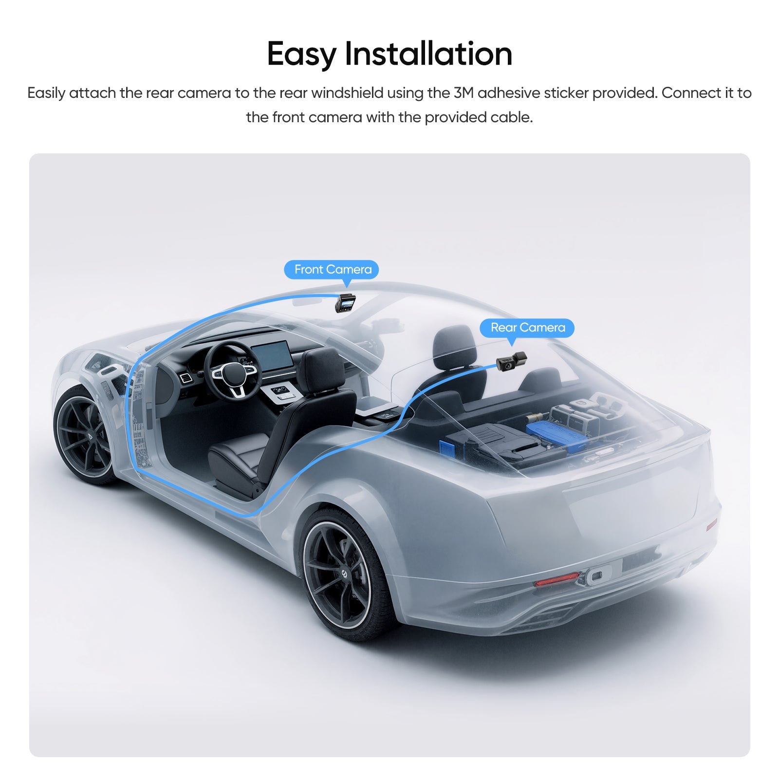 VIOFO RC320 AHD 1080P Rear Camera with 6M Jack Plug Cable and Sticker for A229 Plus/A229 Pro - Viofo - official