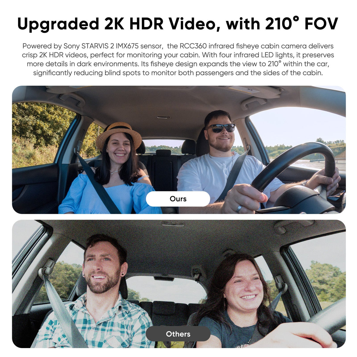 VIOFO RCC360 2K HDR Fisheye Cabin Cam, Super Night Vision Infrared Interior Cam for A329S/A329SW - Viofo - official