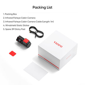 VIOFO RNF210 1080P Infrared Fisheye Cabin Camera with 1M Jack Plug Cable and Sticker for A229 Plus/A229 Pro/A229 Ultra - Viofo - official