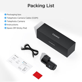 VIOFO RTC300 Telephoto Camera with 0.6M Cord and Adhesive Sticker for A229 Plus/A229 Pro - Viofo - official