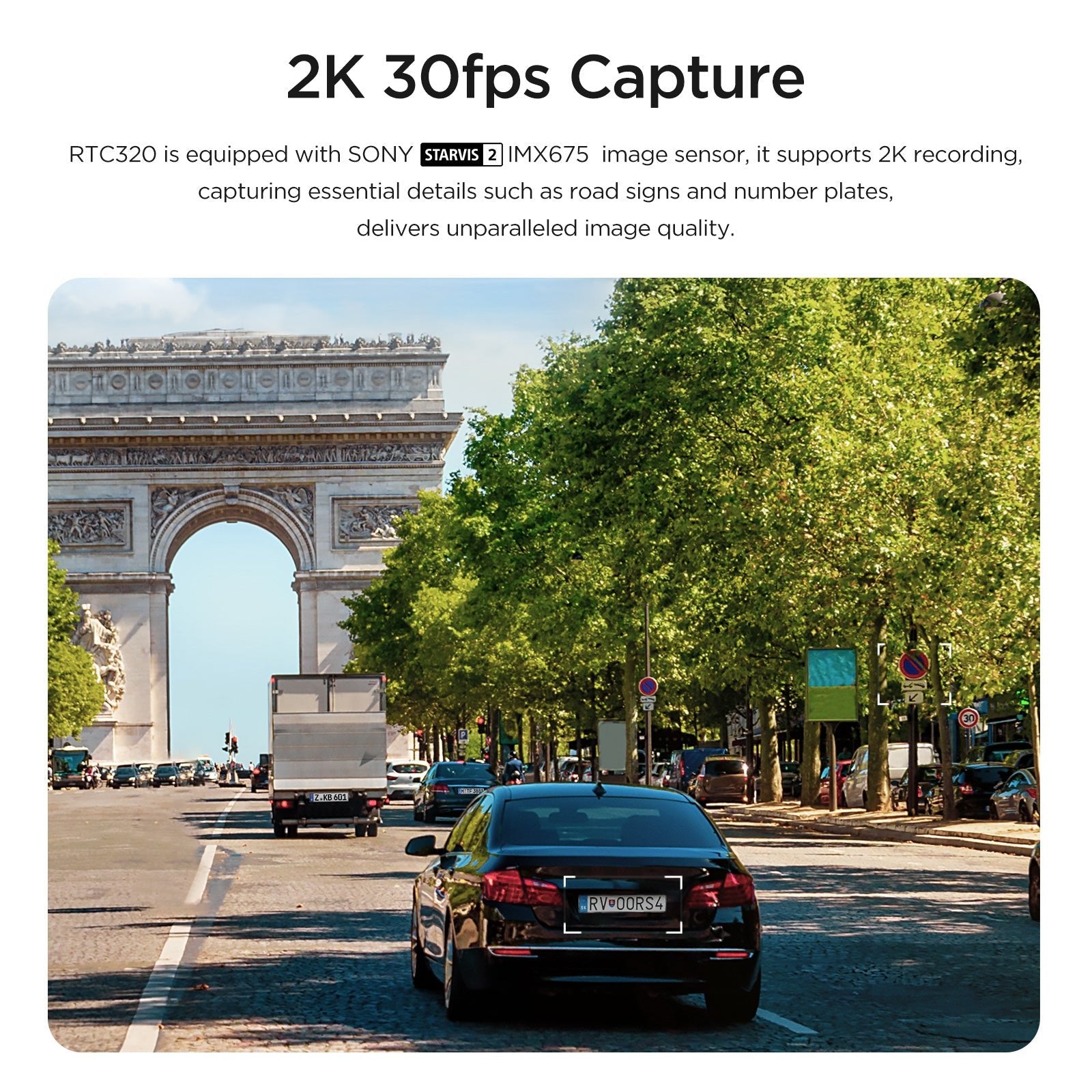 VIOFO RTC320 Telephoto Camera with 0.6M Cord and Adhesive Sticker for A229 Plus/A229 Pro - VIOFO