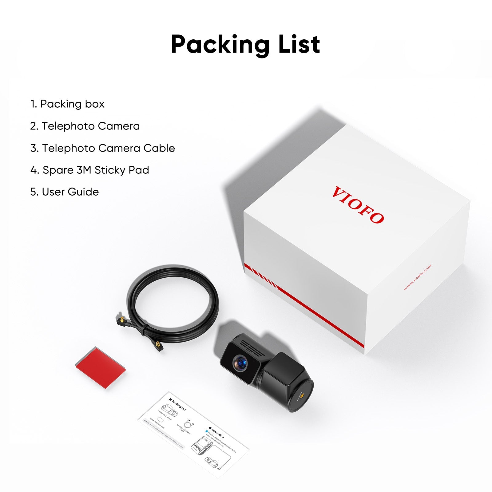 VIOFO RTC420 2K HDR Telephoto Camera Set with Sony STARVIS 2 Sensor for A329T/A329TW Series - Viofo - official