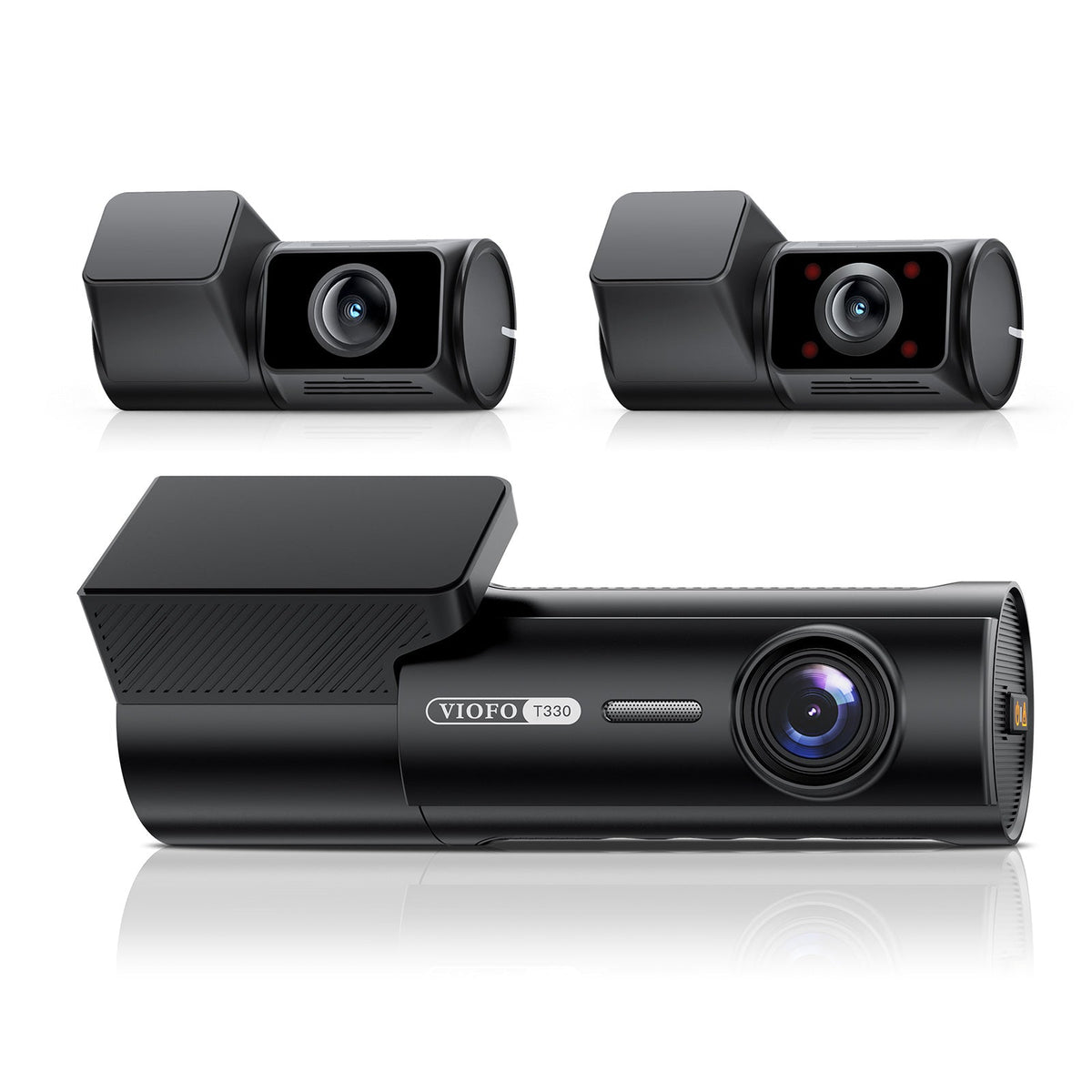VIOFO T330 3CH 4K+2K+2K HDR Dash Cam with Triple Sony STARVIS 2 Sensors, 210° Fisheye Cabin Camera, Wi-Fi 6, GPS, Hybrid Parking Recording - VIOFO