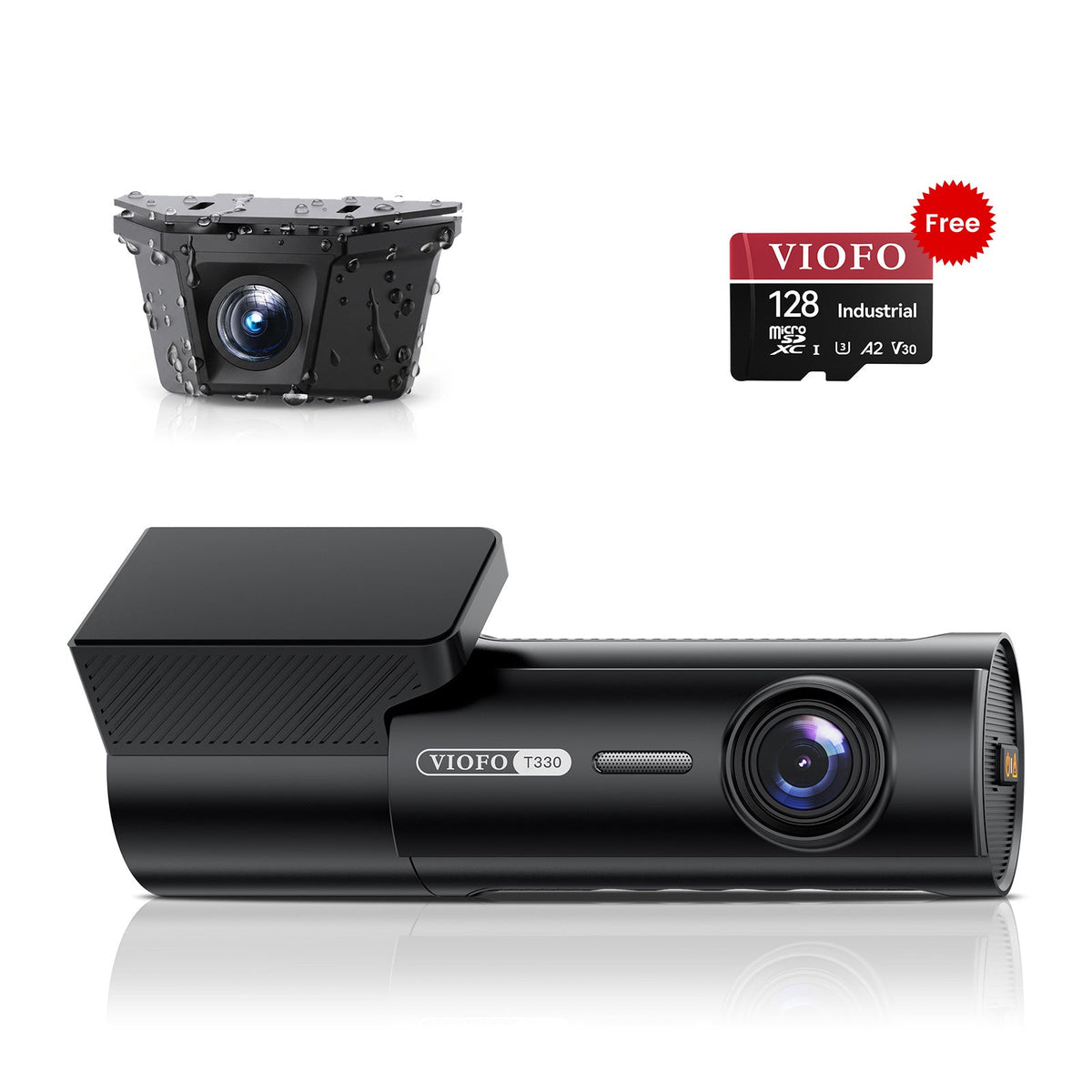 VIOFO T330W 2CH 4K+2K HDR Dash Cam with Waterproof Rear Camera, Dual Sony STARVIS 2 Sensors, Wi-Fi 6, GPS, Hybrid Parking Recording - VIOFO