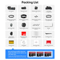VIOFO T340TW 4CH packing list: every camera, cable, mount and accessory in the box