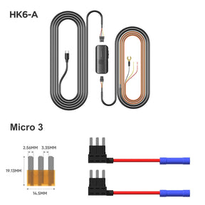 VIOFO Type-C HK6-A ACC Hardwire Kit for A149 Pro, Supports Hybrid Parking Mode, Automatic Voltage Display, Low Power Consumption - VIOFO