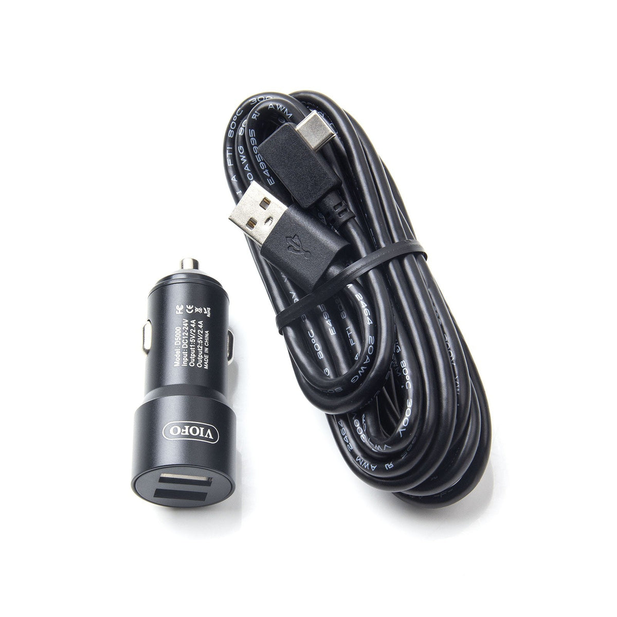 VIOFO VS1 Type - C Dual USB Car Charger with 11.48 ft Power Cable - Viofo - official
