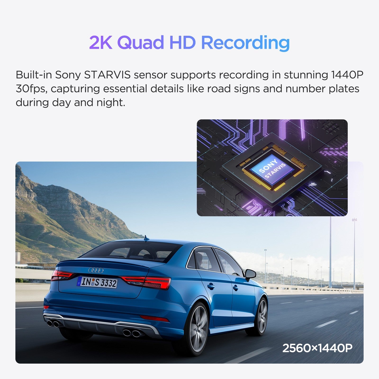 VIOFO WM1 2K Quad HD 1440P 30FPS Smaller WiFi GPS Dashcam with Sony STARVIS IMX335 Sensor - Viofo - official