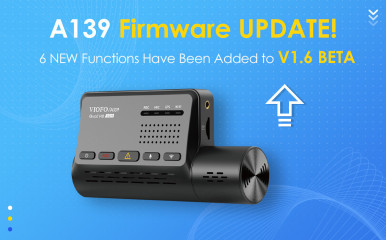 SIX NEW FUNCTIONS ADDED IN A139 DASH CAM V1.6 FIRMWARE!